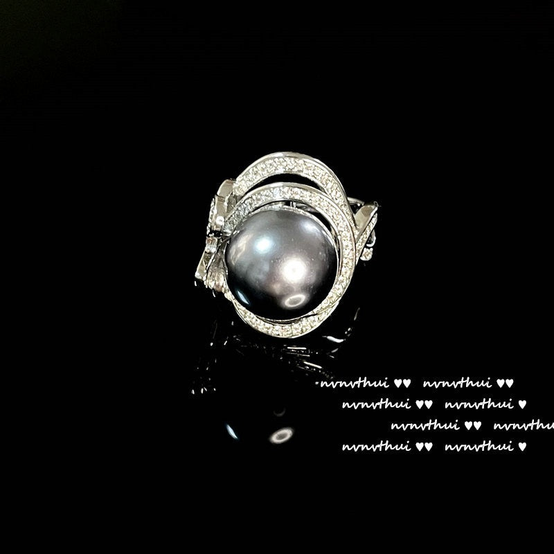 【2025 New】Inel cu perle cu pietre prețioase cu arc