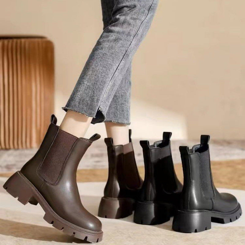 【2025 Nou】Ghete Chelsea de dama din piele naturala